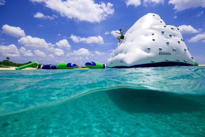 Aquatic Park at Mr. Sanchos Beach Club - The Main Attraction: A Floating Water Obstacle Course