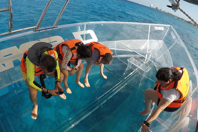 ATV and Clear Boat Ride Full Experience in Cozumel - The clear boat and snorkeling near the reef