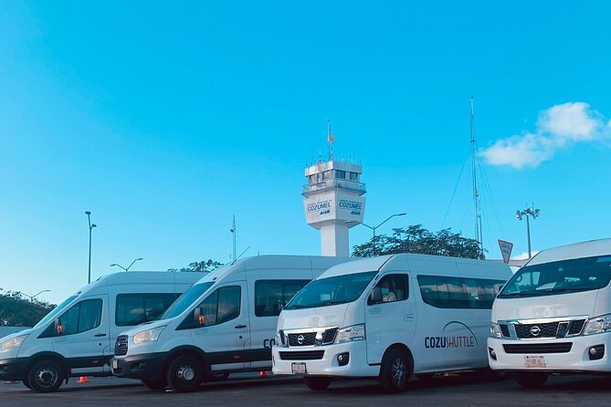 Cheapest Shared Shuttle from Cozumel Airport 2 Hotels in Cozumel - The shared van ride, from airport curb to hotel lobby