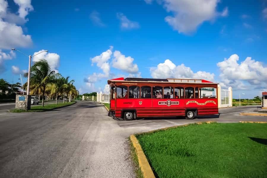 Cozumel: City Trolley Tour - Riding through San Miguel