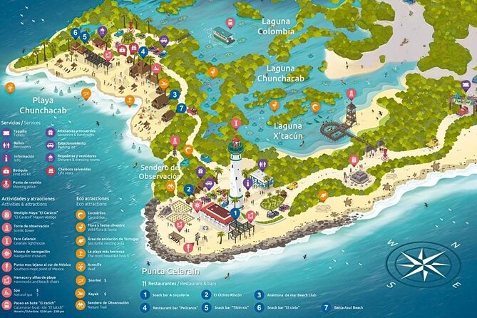 Cozumel: Day in Punta Sur Eco Park and Del Cielo Beach with Snorkeling - Climb the lighthouse for the clearest views
