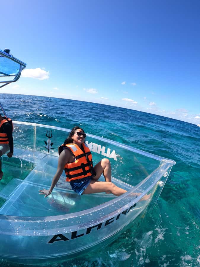 From Cozumel: Invisible Boat Snorkeling Tour - Arrecifes de Cozumel National Park and the snorkeling stop