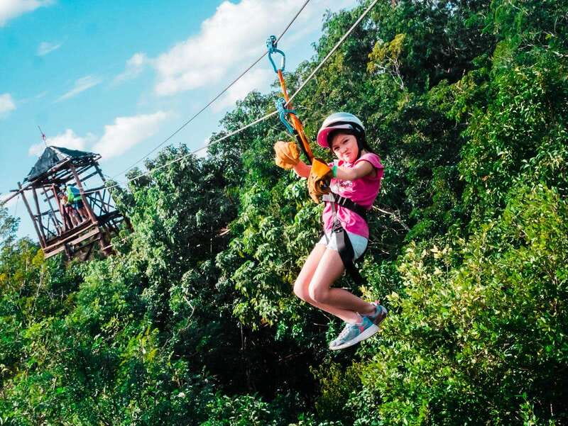 From Cozumel: The Original Zipline Adventure Tour - What the First Platform Feels Like