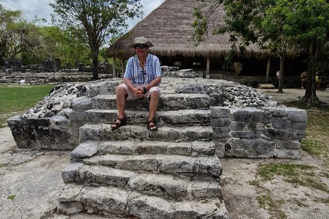 Visit the ancient Mayan ruins and the best beaches in Cozumel - Tequila Beach Club for the final hour
